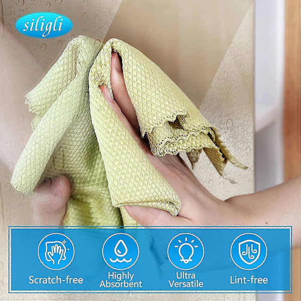 Streak Free Miracle -puhdistusliinat, uudelleenkäytettävät keittiöpyyhkeet, Easy Clean -liina, nanokokoinen puhdistusliina, ikkuna- ja peilinpuhdistus -xindaren