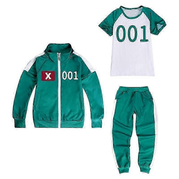 Squid Game 2 Spillere Cosplay Kostyme Treningsdress Komplett Klesett-xindaren 1 150cm