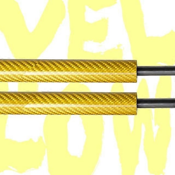 Baklucke Lyftstöd för Nissan Skyline R33 2-dörrars Coupe 1993-1998 med spoiler Bagagelucka Gasfjädrar Dämpare - Xin Yellow Carbon Fiber