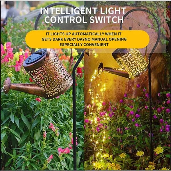 Utomhusbelysning - Trädgård - Ljuskanna - Solceller --Xin