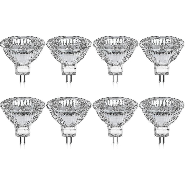 Pack of 8 halogen bulbs Gu5.3 Mr16 35w 12v Dimmable - warm white 2800k, 400 lumens, cover Jz [DB]-Xin