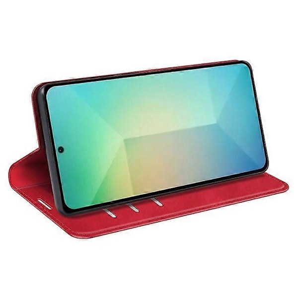 Telefondeksel Kompatibelt med Samsung Galaxy S25, Skin-touch Lær Lommebok Telefondeksel-xindaren Red