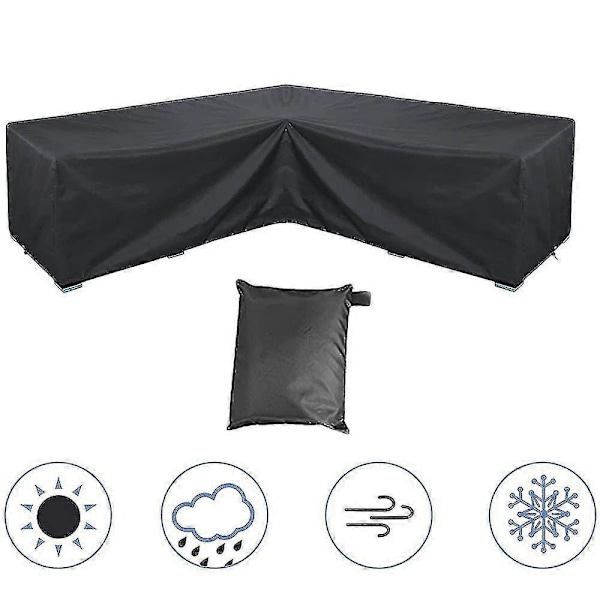 Hörnsoffskydd Vattentätt Trädgårdsmöbelset Skydd Utomhus Kombinationsmöbelskydd Hög Kvalitet-xindaren 260*192*82cm