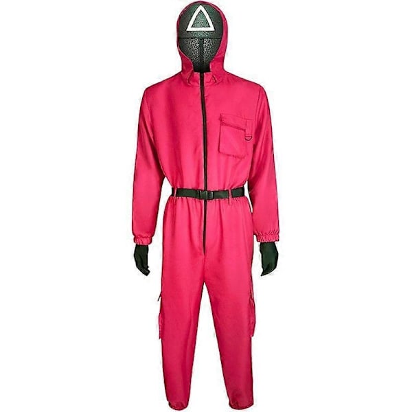 Squid Game 2 Vuxen Triangel Vakt Jumpsuit-xindaren Triangular M