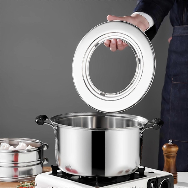 Dampkurv Ring Adapter Rustfrit Stål Dampring Stativ til Dumpling Bao Bun Dim Sum Dampning Køkkentilbehør - xindaren