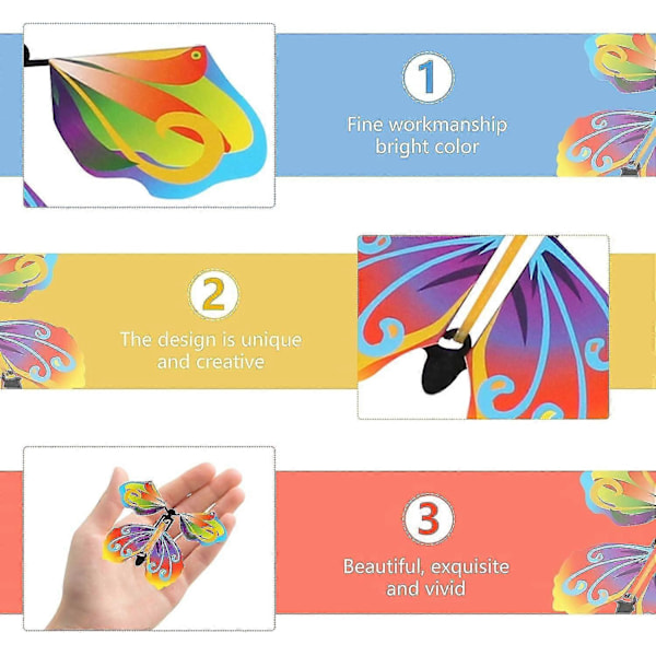 Magic Butterfly 20 kpl Taika Lentävä Perhonen Kortti Syntymäpäivälahjaksi, Esitystarvikkeet Yllätyslahjat-Xin