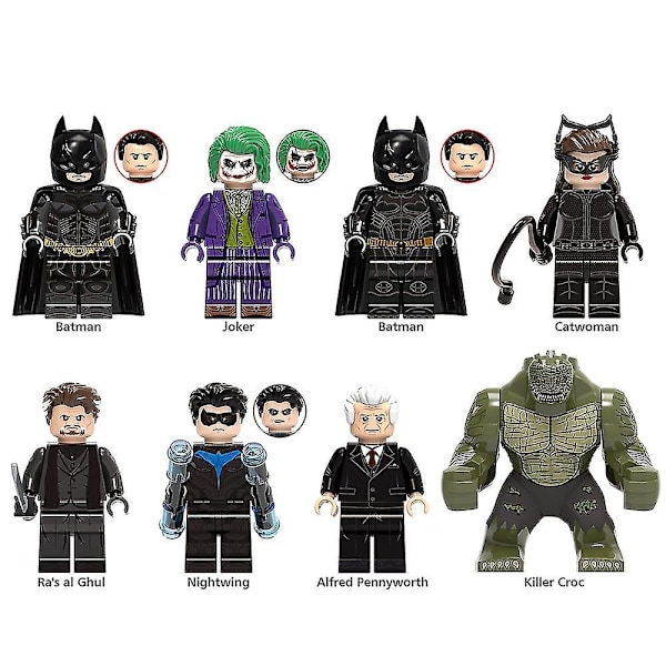 8 stk. Serie Minifigurer Byggesæt, Batman Joker Samlede Mini Actionfigurer Legetøjssæt Børnegaver Db-Xin