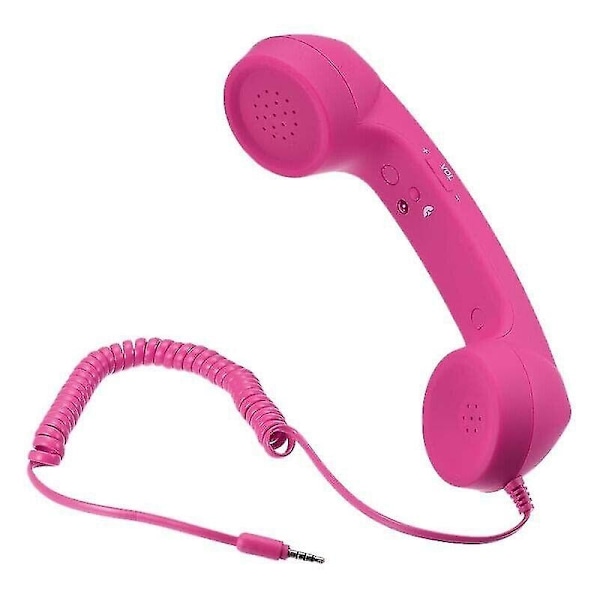 3,5 mm Universal Retro Telefonlurs Hörlurar Mikrofon för Mobiltelefoner - Xin rose red