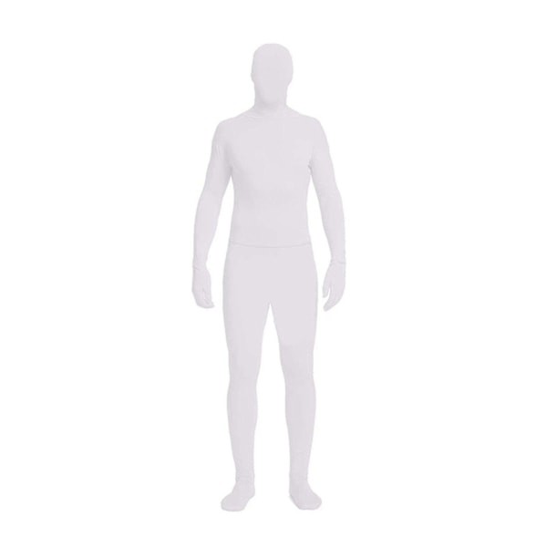 Hela kroppen tights unisex spandex stretch vuxenkläder Zentai försvinnande tights-Xin White 140CM