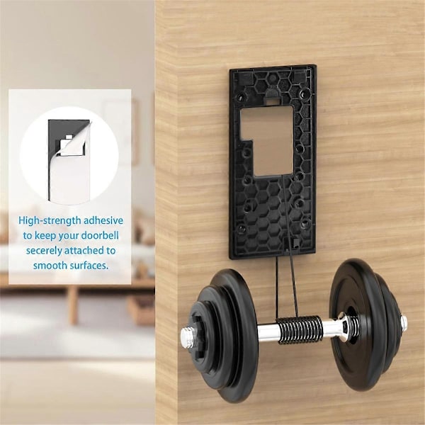 Borrfri Ring Doorbell-montering Kompatibel med Ring Battery Doorbell (2024 års modell), Självhäftande Doorbell-montering Pl-xindaren