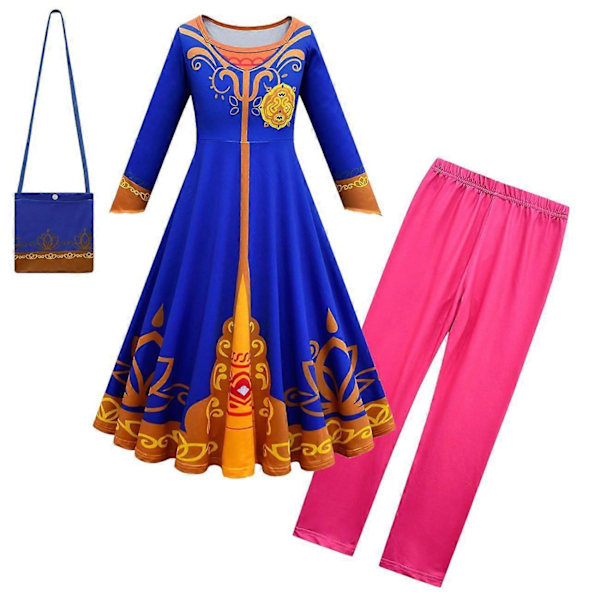 Mira Royal Detective lasten cosplay sininen mekko Halloween-asu taaperoille vauvatytöille joulu pitkähihaiset juhlapuvut - Xin dress pants bag 100cm
