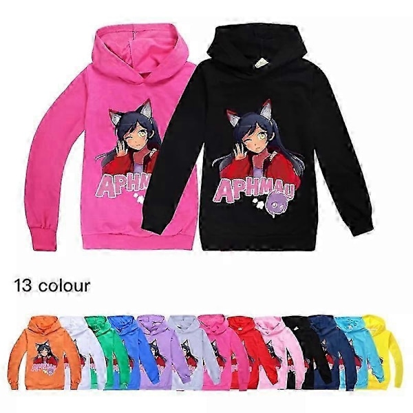 Ny Pojkar Flickor Casual Långärmad Hoodie Aphmau Barn Huvtröja Tröjor Toppar Present-Xin Pink 3-4Years