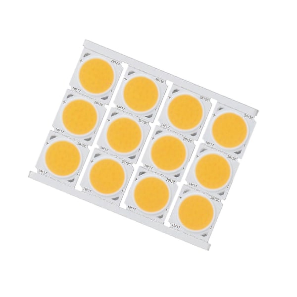 12 st COB Ljuskälla Högeffekts Rund LED-chip 12W 36‑41V 1080LM för DIY Inomhusbelysning Varmt Ljus-xindaren