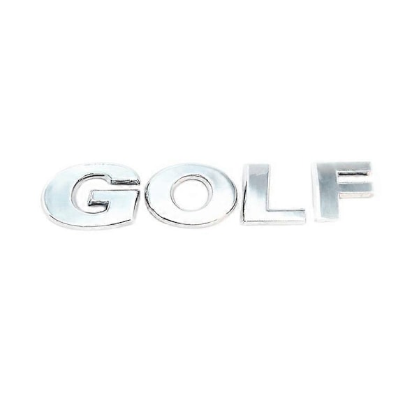 3D ABS GOLF Logo Sort Sølv Krom Mærkat Bil Styling Auto Bagagerum Bogstaver Etikettering Dekal eller Side Skærm Badge Emblem-xindaren Silver