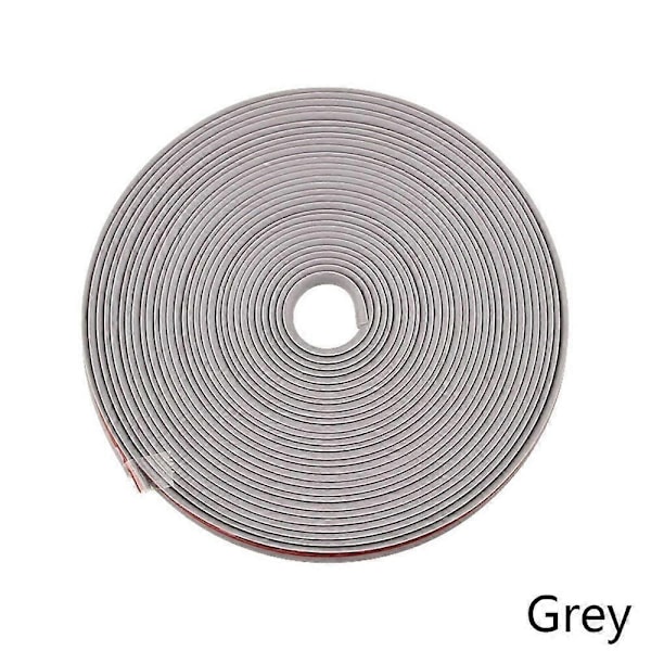 8M/Rulle Bilhjul Nav Däck Skyddsring Anti-kollisionsremsa Gummi Formning Trim Däckskydd Linje-xindaren grey