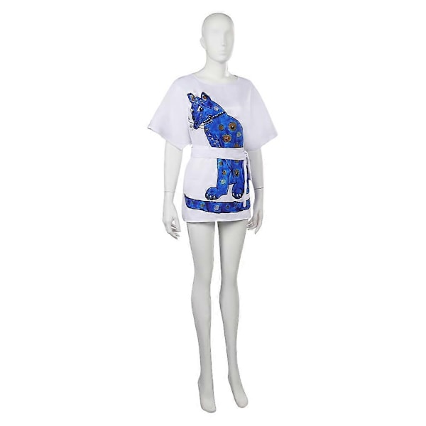 Kvinder ABBA Cos Agnetha Cosplay T-shirt Bælte Outfits Kostume Vintage Kjole Halloween Piger Rolleleg Karneval Party Fantasia Dragt-Xin Female A M