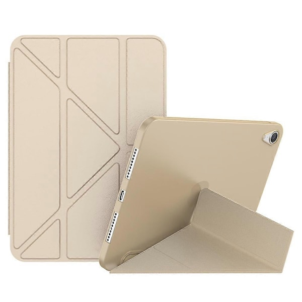 Magnetisk Absorption Origami Smart TPU + PU Læder Tablet Cover til iPad mini (2021)-Xin Gold