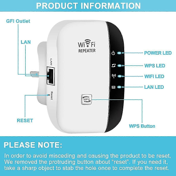 2023 Nyaste Wifi Booster Wifi Förlängare Wifi Repeater Täcker Upp Till 340 Kvadratmeter och 45 Enheter Internet Booster - med Ethernetport Snabb -xindaren