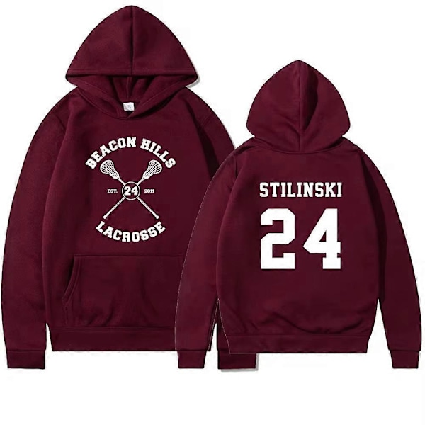 Teen Wolf Hoodie Beacon Hills Stilinski 24 Lahey McCall Pullover TV-Show Huvtröja Huvad Hip Hoodie Streetwear Toppar - Xin 1 XXL(75-82)kg