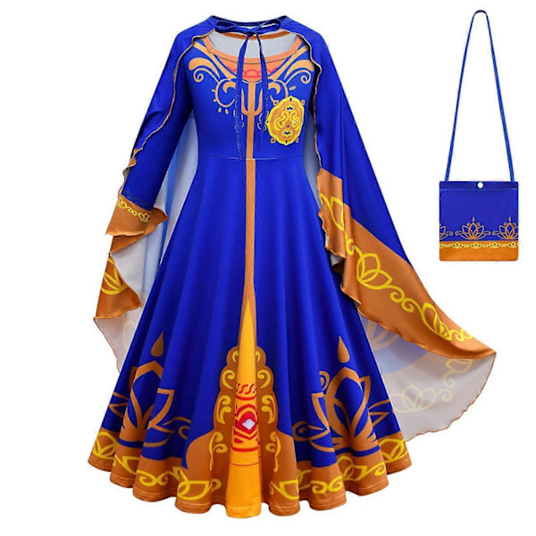 Mira Royal Detective lasten cosplay sininen mekko Halloween-asu taaperoille vauvatytöille joulu pitkähihaiset juhlapuvut - Xin pants 140cm