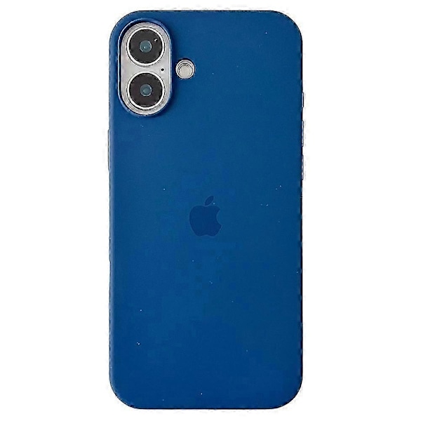 Kompatibel med iPhone 16 Plus Cover Stødsikkert Silikone Telefon Bagside Cover - Sort-xindaren Blue