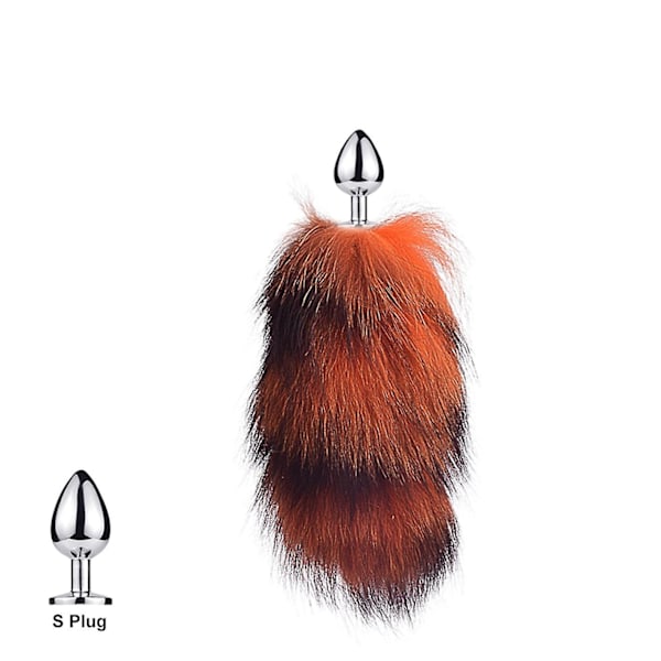 Haleplugg Foxehale Katte Små Rekvisitter Ekte Hår Liten Hale Avtakbar Hund Lek Sp-Xin Orange S