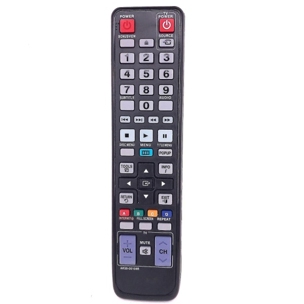 Ersättning för Samsung DVD Blu-ray-spelare fjärrkontroll Bd-c5500 Bd-p1600 Bd-c6500 Bd-p1580 Bd-c69-Xin