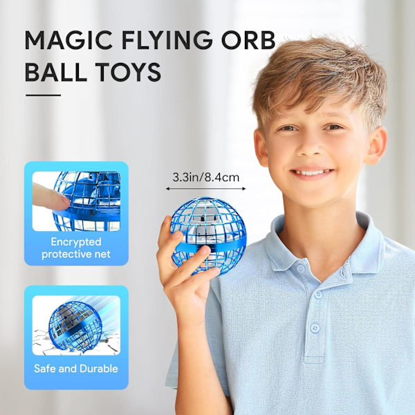 Flyvende boldbold, 2023 opgraderet flyvende boldlegetøj, håndstyret boomerang svævebold, flyvende spinner med uendelige tricks, julegave til børn-Xin Blå