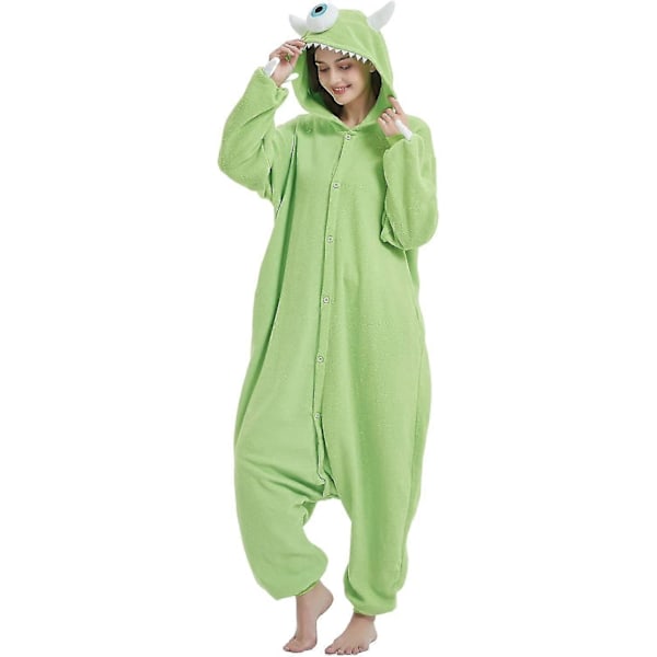 Voksen Onesie Pyjamas Dyr Onesie Halloween Kostume Julepyjamas Onesie-Xin Mike Wazowski Medium