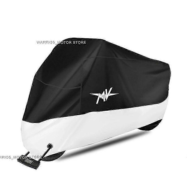 Motorsykkeltrekk for MV Agusta 675 800 Brutale 800 1000 UV-beskyttelse støvtett snøtett utendørs motorsykkel vanntett trekk - Yvan-Xin Silver XL for 190cm