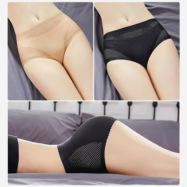 Kvinnors Vadderade Underkläder, Sömlösa Butt Lifter Hip Enhancer Byxor, Hip Pad Shapewear-Xin Beige mid-waist S