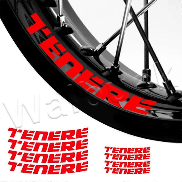 for Yamaha Tenere 660 700 1200 XTZ 700Z XT1200Z Super T 700 Motorsykkel Hjul Klistremerke Motocross Reflekterende Felg Dekal Tilbehør-Xin Yellow