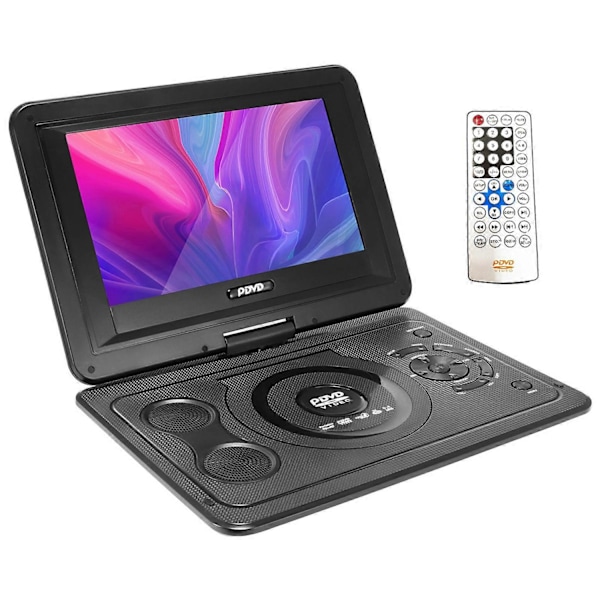 13,9 tommer bærbar DVD-afspiller uden regionsbegrænsning USB-port 270 graders roterende skærm EVD-afspiller egnet til hjemmebrug - Xin UK Plug