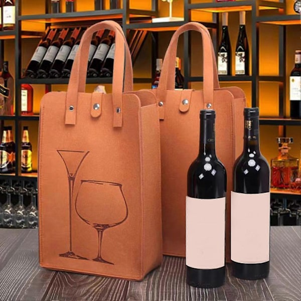 Punaviinilahjakassissa on vahva kantavuus, paksu pitkä kahva, uudelleenkäytettävä, vahvat ompeleet, putoamisen esto, tuplapullo festivaali hääjuhla-Xin Wine Red