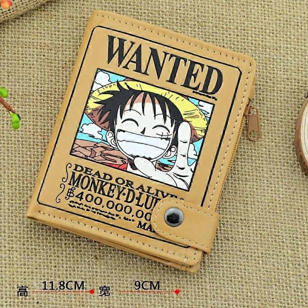 One Piece Anime Hahmo Lompakko Luffy Lompakko Zoro Ace Bounty Order Skull Kuvio PU Piirretty Kawaii Lompakko Kortti Laukku Lompakko Lahja - Xin A2
