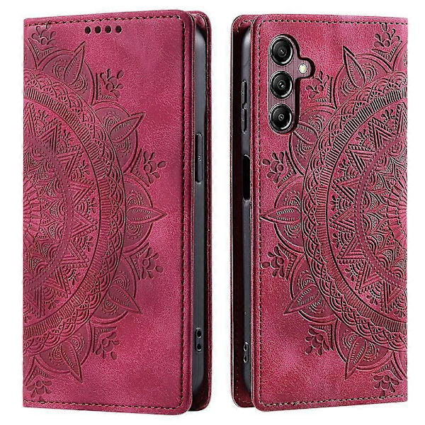 För Samsung Galaxy A55 5G Läderfodral Mandala Blomma Plånboksfodral - Xin Style B