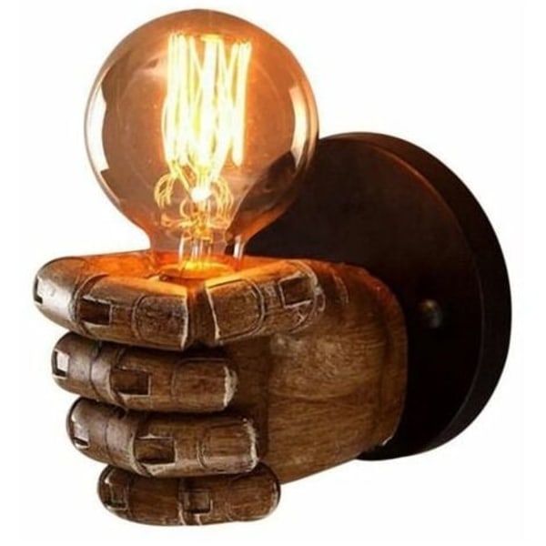 1pc Resin Retro Right Hand Wall Lamp of Antique Industrial Loft Decoration Style, Wall Lamp E27 Screw-Xin