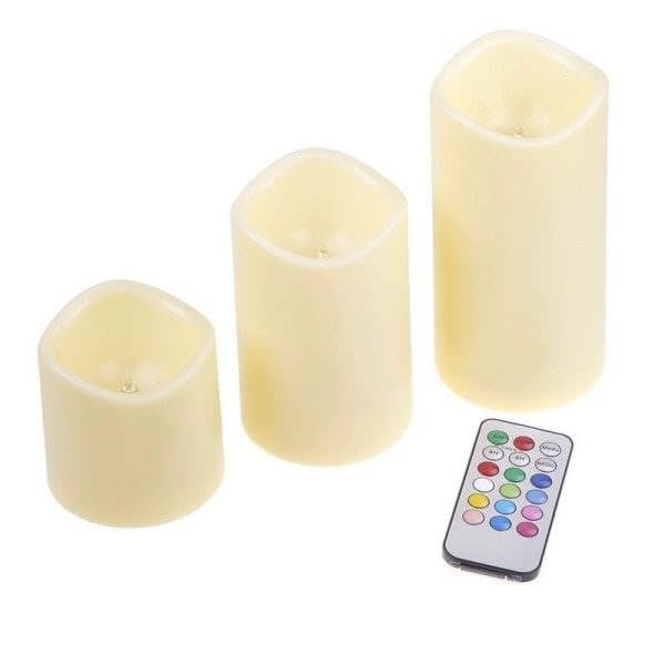 LED-blockljus 3-pack, RGB med fjärrkontroll - Xin
