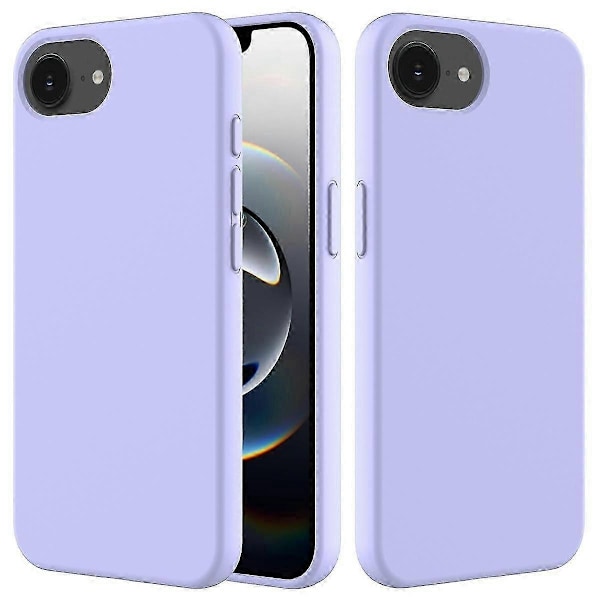 Yhteensopiva iPhone 16e -kotelon kanssa, pudotuksenkestävä nestemäinen silikoni pehmeällä vuorauksella varustettu takakuori - Vihreä-xindaren Purple