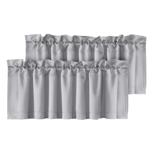 2 kpl Pimennyskappa Paksuuntunut Korkea Varjostus Yksivärinen Keittiö/Kylpyhuone Pehmeä Silkkimäinen Tyylikäs Ikkuna-Xin Light grey