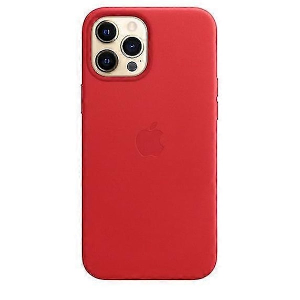 Læder Telefon Cover til Iphone 12 Pro Max Læder Cover med Magsafe-Xin Red