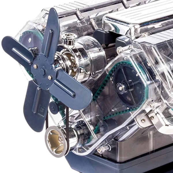 DIY Mini V8 Motor Model Kit Arbejdende Miniature Motor Sølv js-Xin