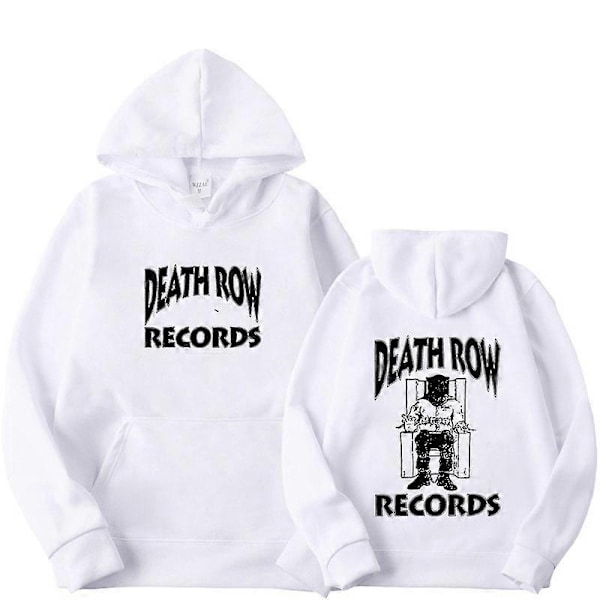 Death Row Records Hættetrøjer Mænd Kvinder Oversized Hættetrøjer Hip Hættetrøjer Sweatshirts Langærmet Hættetrøjer Dame Overtøj-Xin 2DF505259-Dark grey 2XL