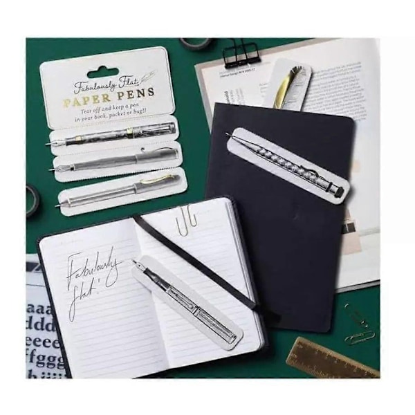 Fabulously Flat Paper Pens, litteät kirjanmerkkikynät, kaksipuoliset paperikynät Card-Xin 2pcs