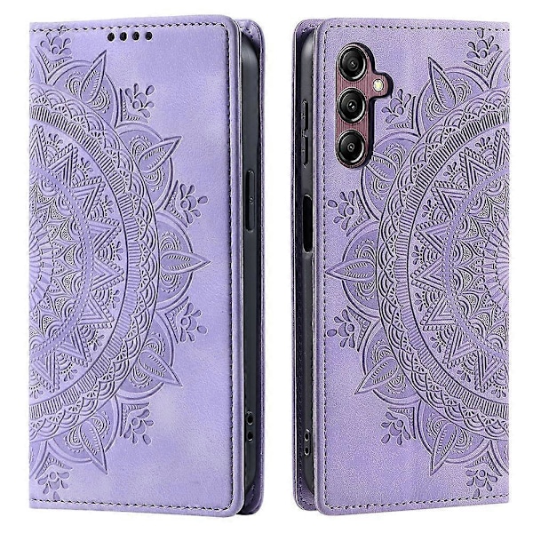 Læderetui med Mandala Blomst Tegnebog til Samsung Galaxy A55 5G - Xin Style E