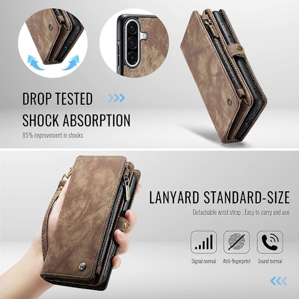 Kompatibel med CaseMe 008 Avtagbart Multifunktionellt Läder Telefonfodral-xindaren Compatible with Samsung Galaxy A36