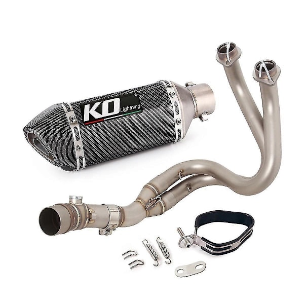 Kompatibel med Kawasaki Z650 Ninja 650 Versys 650 Z650RS Motorcykel Avgassystem Främre Anslutningsrör 51mm Ljuddämpare Escape-xindaren F