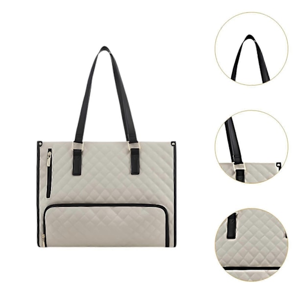Lunsjveske for kvinner, lunsjboks, datamaskinveske, skulderveske for avslappet kontorbruk - xindaren Beige