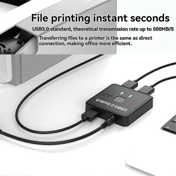 USB 3.0 Tulostimen Jakokytkin 2 sisään 1 ulos 2 Tietokonetta Jakavat 1 Tulostimen U-levyn Hiiren Näppäimistön Kiintolevyn - xindaren