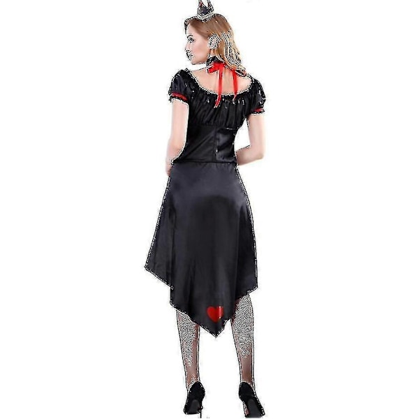 Hjärter Dam Alice i Underlandet Kostym Poker Drottning Halloween Maskerad Kostymklänning - Xin Style 2 S